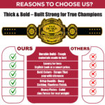 Luxury Custom Championship Belt, Personalized Gold-Plated Brass Plates and Genuine Leather Strap - Image 5
