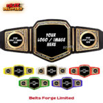 Custom heavyweight championship belt with personalized title design
