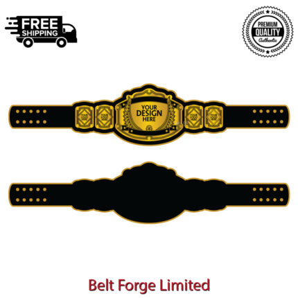 Custom fantasy football championship belt with team logo and colors