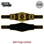 Premium heavyweight championship belt with gold plated brass plates