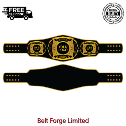 Premium heavyweight championship belt with gold plated brass plates